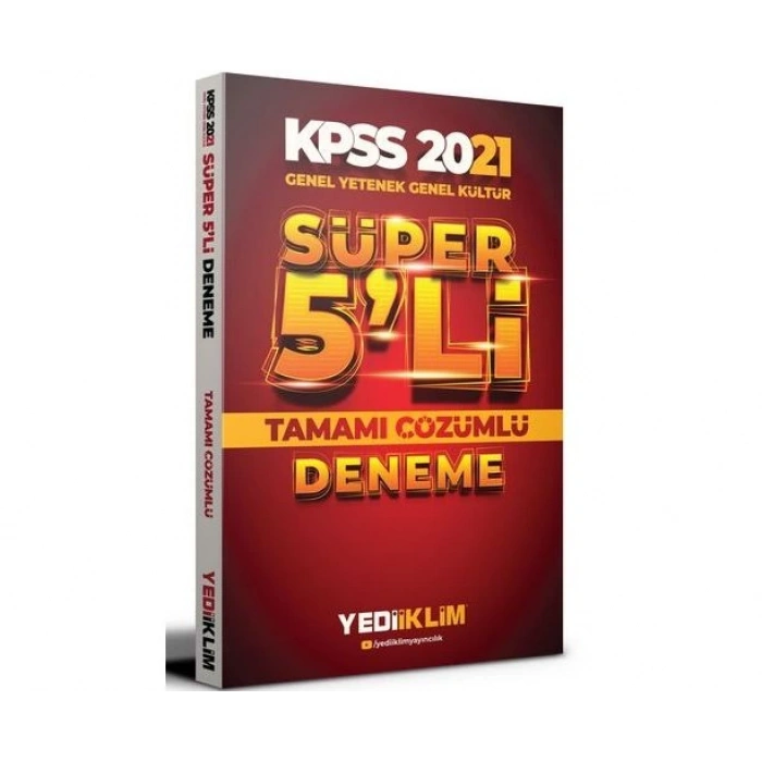 2021 KPSS Lisans Tamamı Çözümlü Süper 5li Deneme
