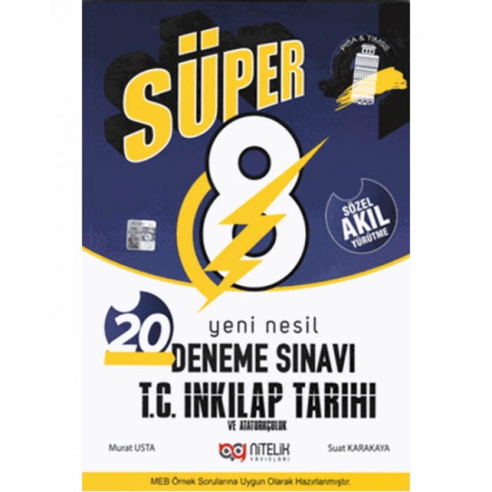 8. Sınıf LGS Süper T.C. İnkılap Tarihi ve Atatürkçülük Yeni Nesil 20 Deneme Sınavı