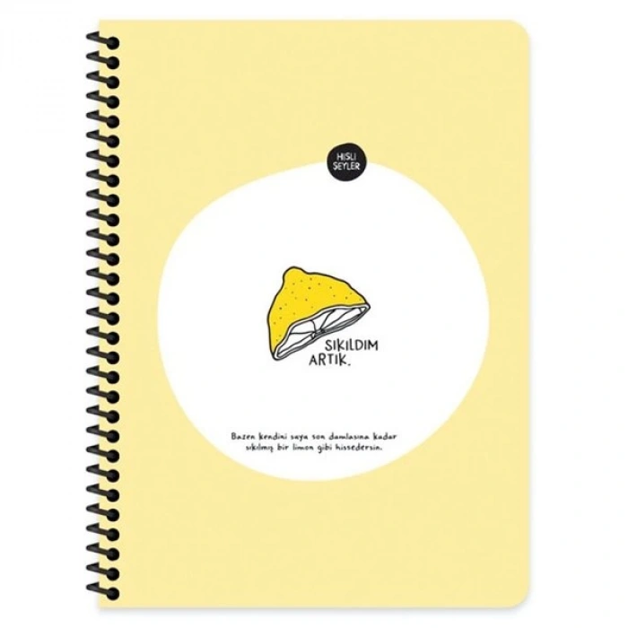 Hisli Şeyler 80 Yaprak Kareli Defter - Sıkıldım Artık