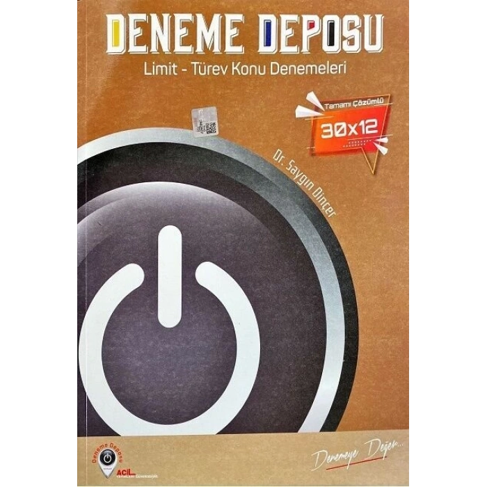 Deneme Deposu Limit Türev Konu Denemeleri