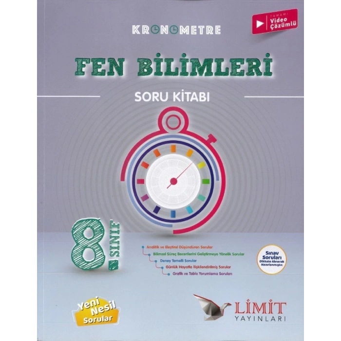 8. Sınıf LGS Fen Bilimleri Kronometre Soru Kitabı Limit Yayınları