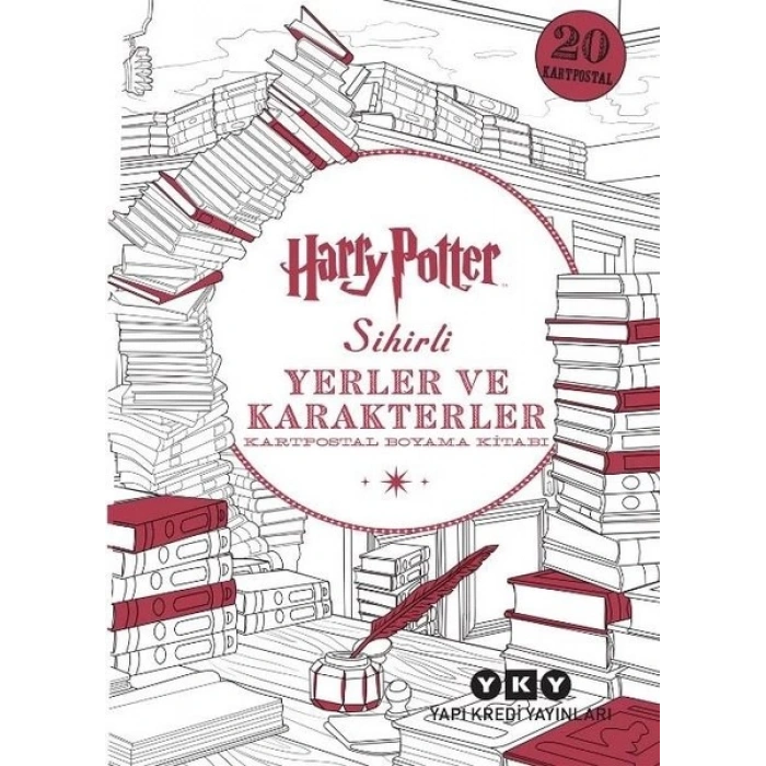 Harry Potter Sihirli Yerler ve Karakterler - Kartpostal Boyama Kitabı