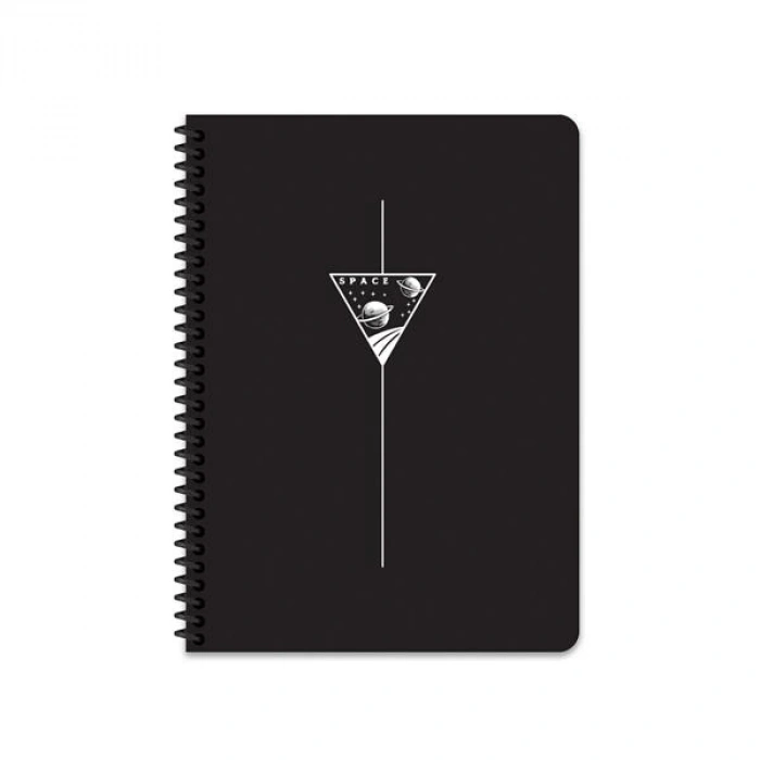 Keskin 16,5*22,5 80 Yp.Kar. PP Kp.Spiralli Uzay Defter