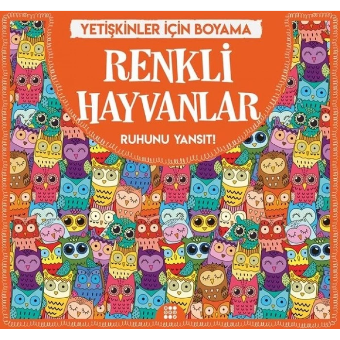 Renkli Hayvanlar - Mandala (Yetişkinler İçin Boyama)