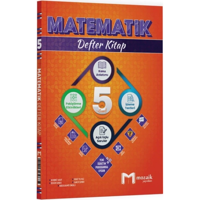 5. Sınıf Matematik Defter Kitap Mozaik Yayınları