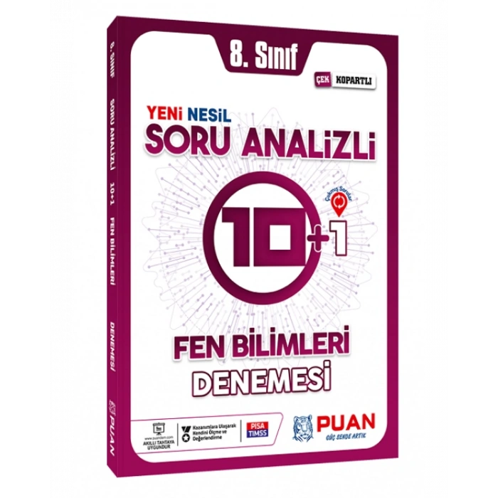 8. Sınıf LGS Fen Bilimleri Soru Analizli 10+1 Deneme Puan Yayınları