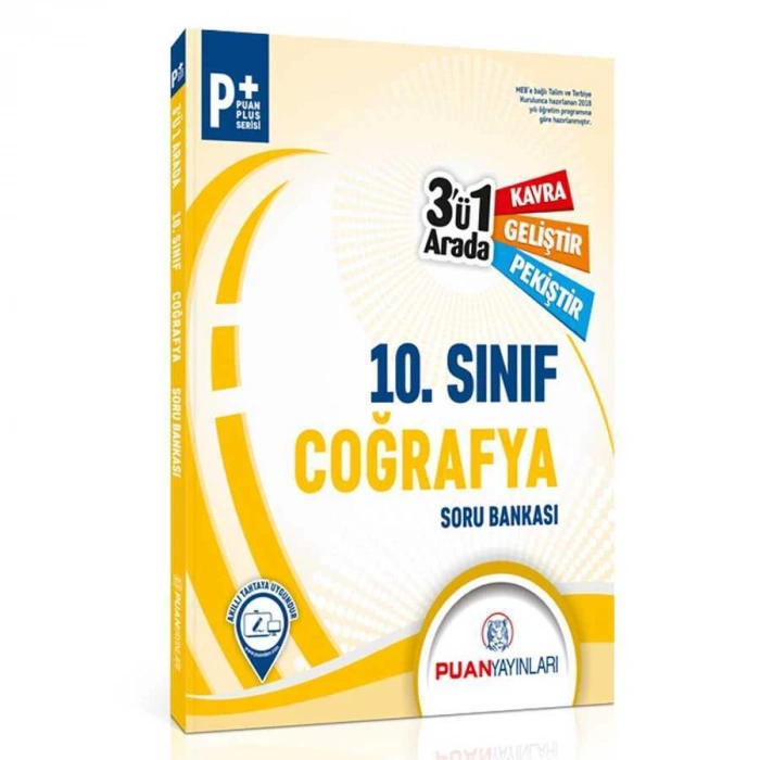 10. Sınıf Coğrafya 3`ü 1 Arada Soru Bankası Puan Yayınları