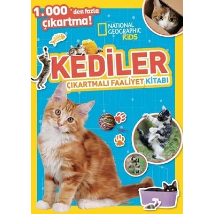 National Geographic Kids Kediler Çıkartmalı Faaliyet Kitabı