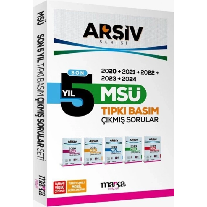 Son 5 Yıl MSÜ Arşiv Serisi Tıpkı Basım Fasikül Fasikül Çıkmış Sorular Tamamı Video Çözümlü