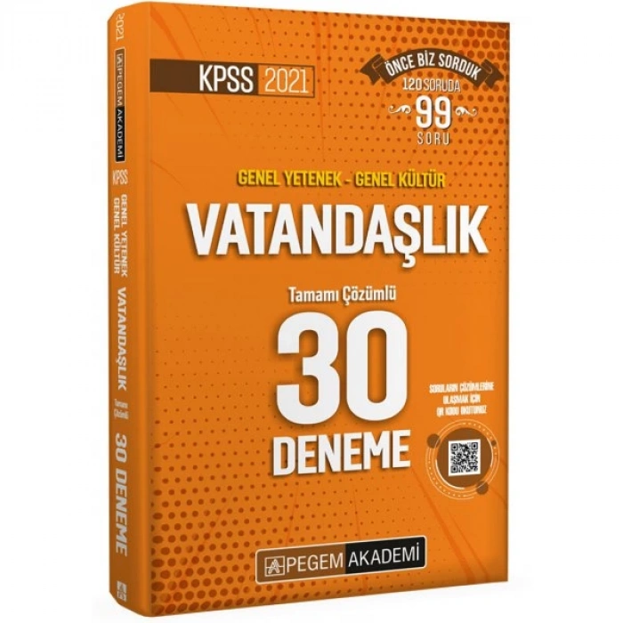 2021 KPSS Genel Yetenek - Genel Kültür Vatandaşlık 30 Deneme