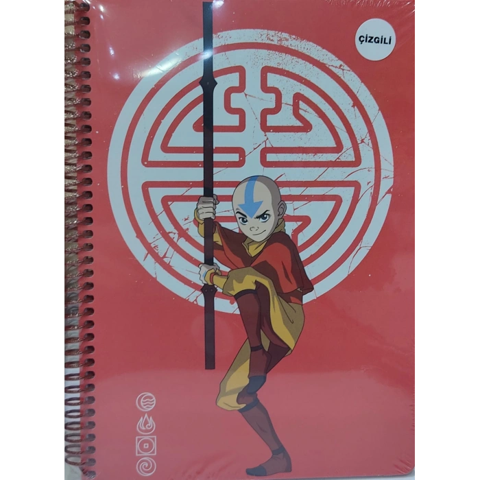 Avatar Aang Spiralli Defter Kırmızı 80 yp.17*24