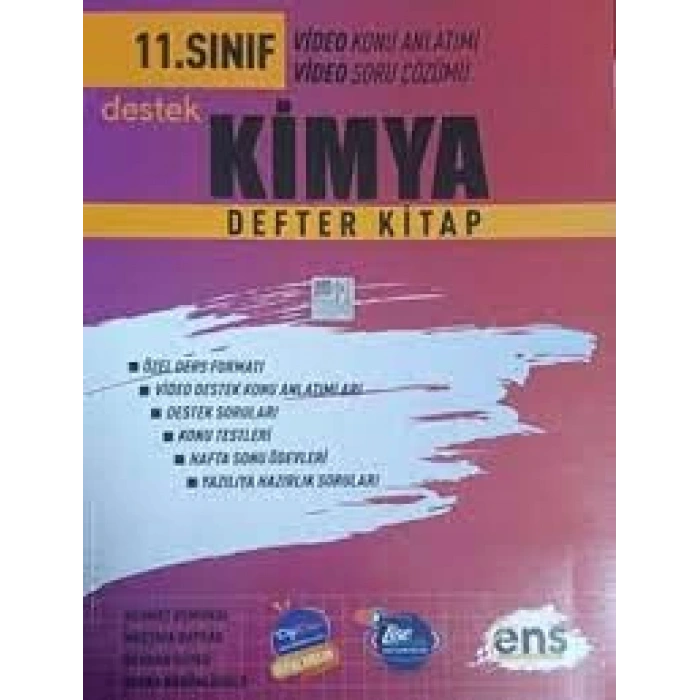 11. Sınıf Kimya Destek Defterim