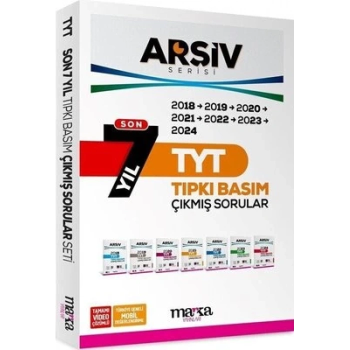 Son 7 Yıl TYT ARŞİV Serisi Tıpkı Basım Fasikül Fasikül Çıkmış Sorular Tamamı Video Çözümlü