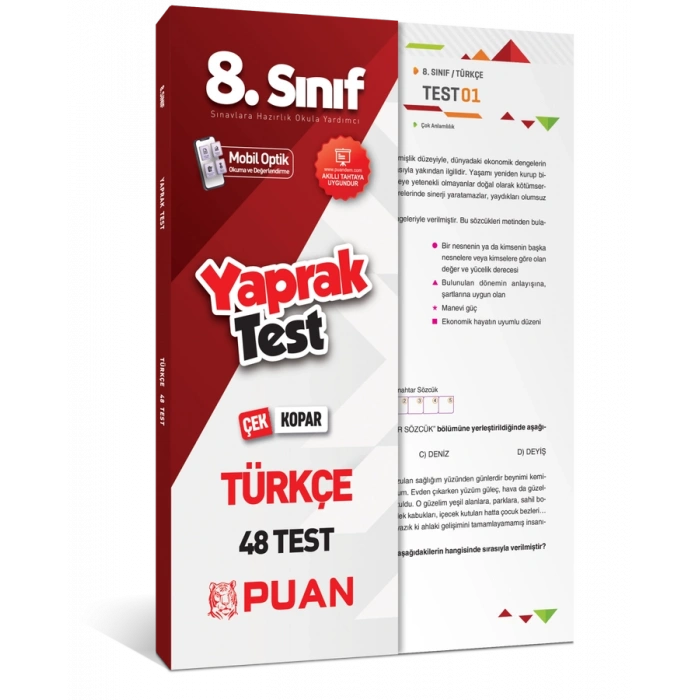 8. Sınıf LGS Türkçe Yaprak Test