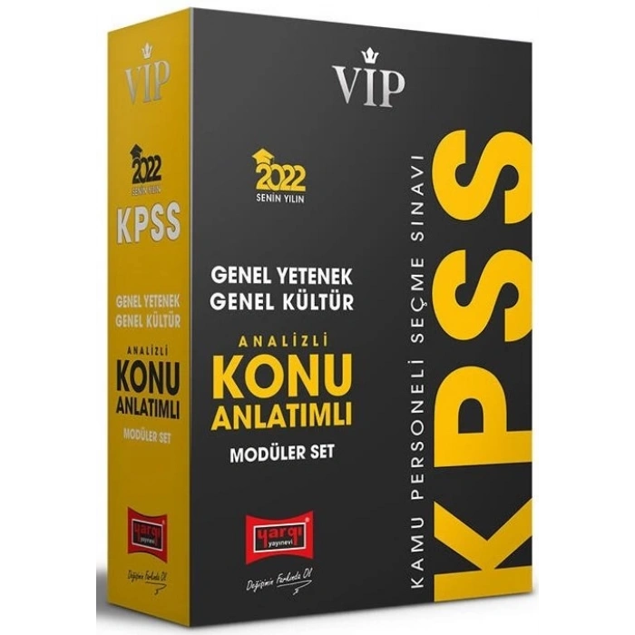 Yargı 2022 KPSS Genel Yetenek Genel Kültür VİP Konu Anlatımlı Modüler Set Çözümlü