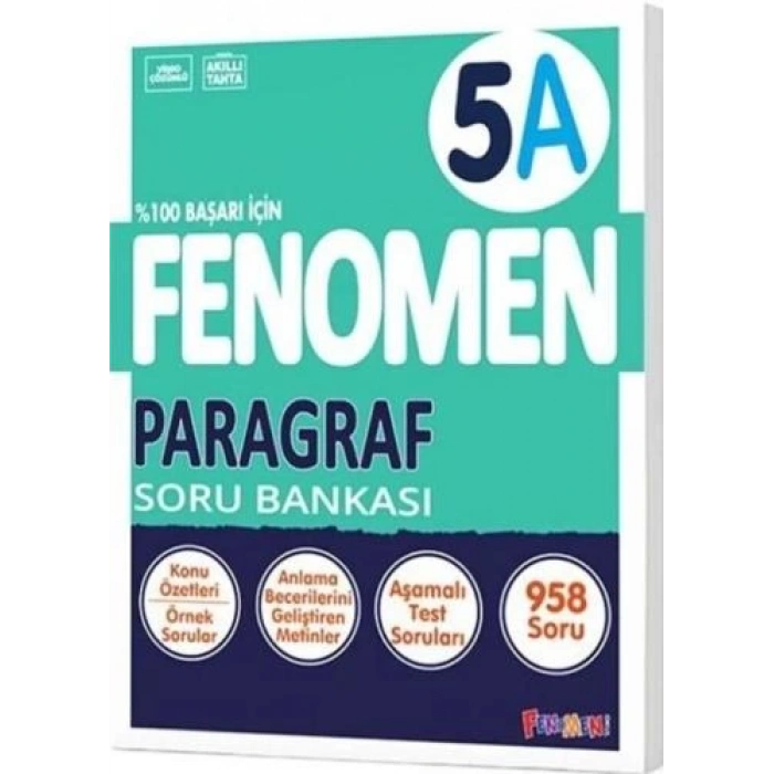 Fenomen Yayınları 5. Sınıf Paragraf A Soru Bankası