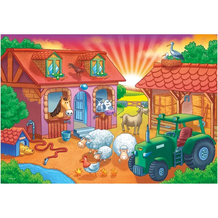 Çiftlikte Gün Doğumu Jumbo Puzzle 12 Parça