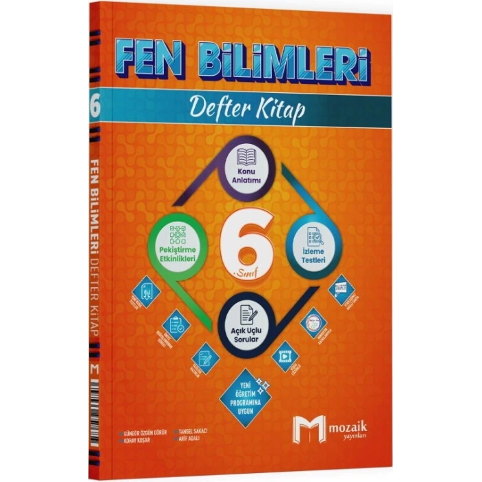 6. Sınıf Fen Bilimleri Defter Kitap Mozaik Yayınları