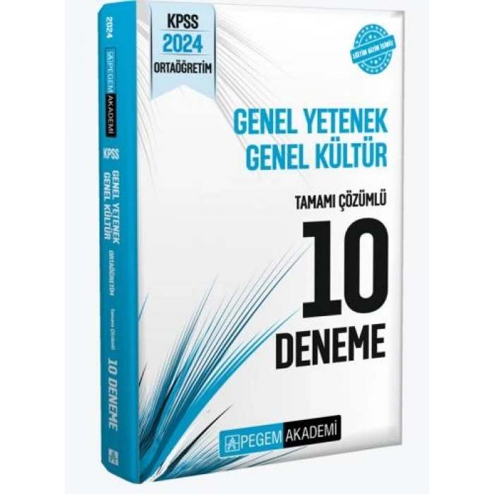 2024 KPSS Genel Yetenek Genel Kültür Ortaöğretim Tamamı Çözümlü 10 Deneme