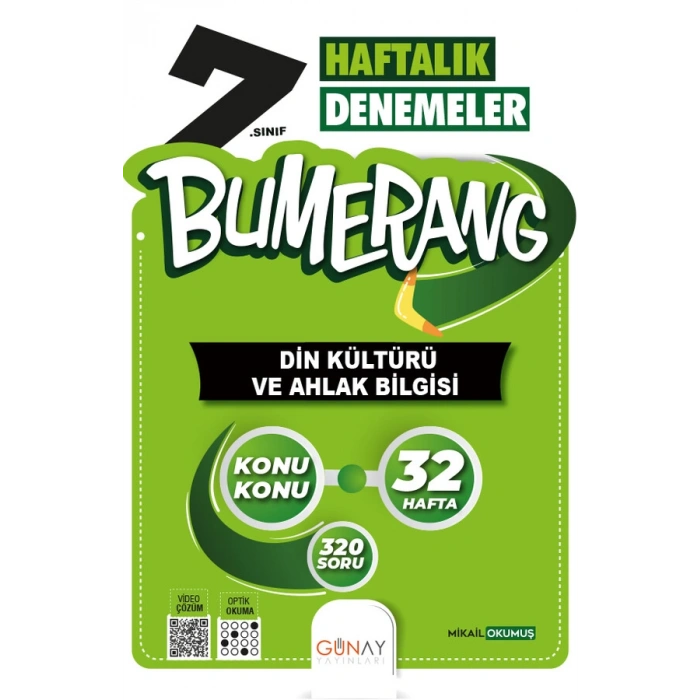 7. Sınıf Bumerang 32 Haftalık Din Kültürü ve Ahlak Bilgisi Denemeleri
