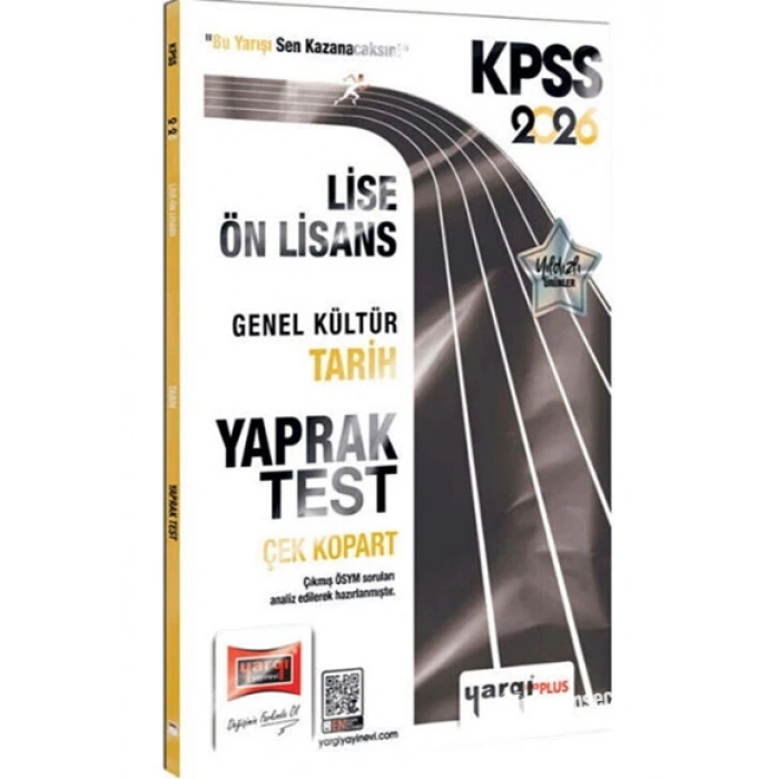 2026 KPSS Lise Ön Lisans Genel Kültür Tarih Çek Kopart Yaprak Test