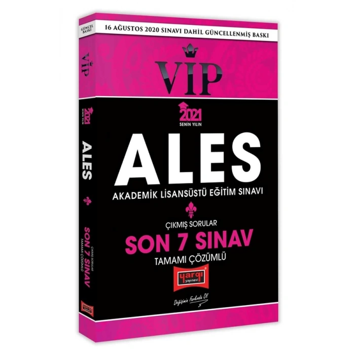 2021 ALES VIP Son 7 Sınav Tamamı Çözümlü Çıkmış Sorular