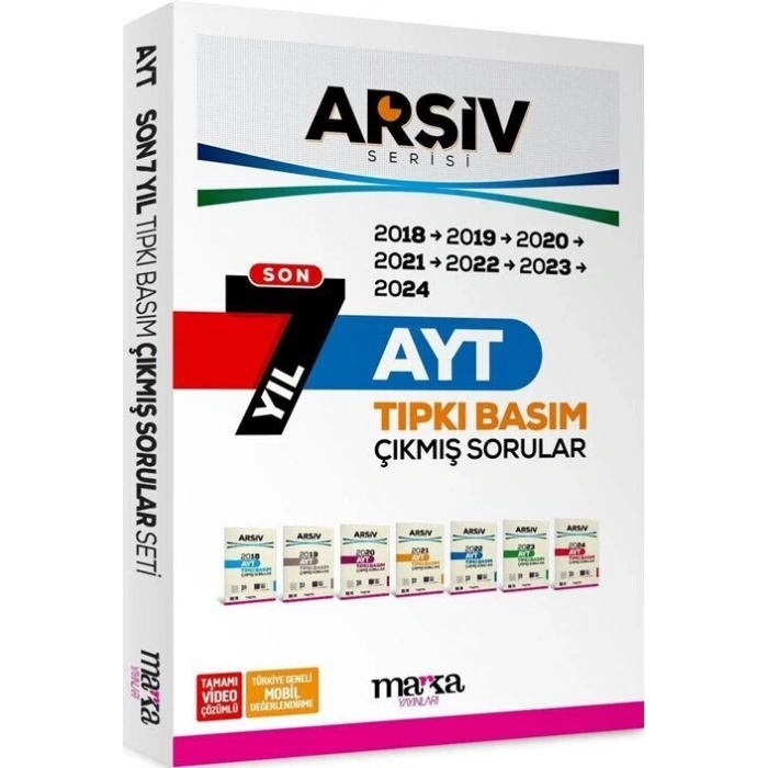 Son 7 Yıl AYT Arşiv Serisi Tıpkı Basım Fasikül Fasikül Çıkmış Sorular Tamamı Video Çözümlü