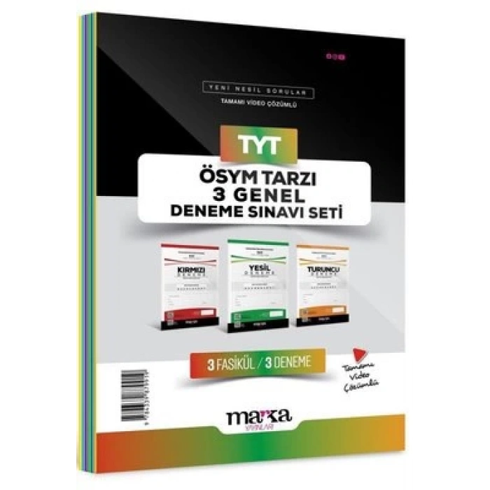 2025 TYT ÖSYM Tarzı 3 Genel Deneme Sınavı Seti Tamamı Video Çözümlü