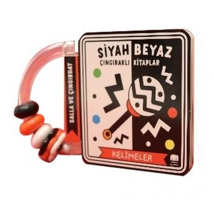 Siyah Beyaz Çıngıraklı Kitaplar Kelimeler