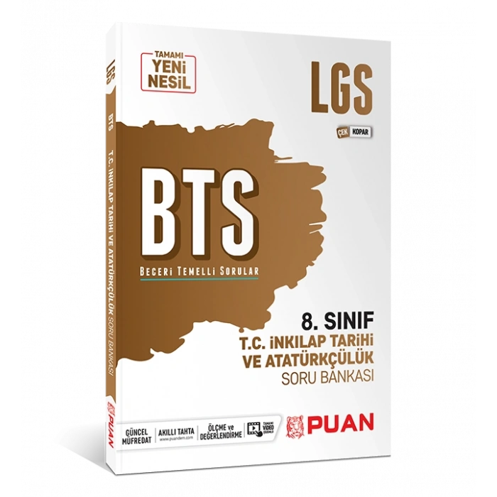 8. Sınıf LGS T.C. İnkılap Tarihi ve Atatürkçülük BTS Beceri Temelli Soru Bankası