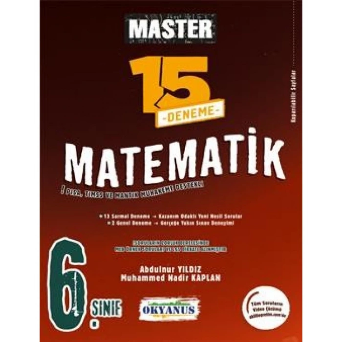 6. Sınıf Master Matematik 15 li Deneme
