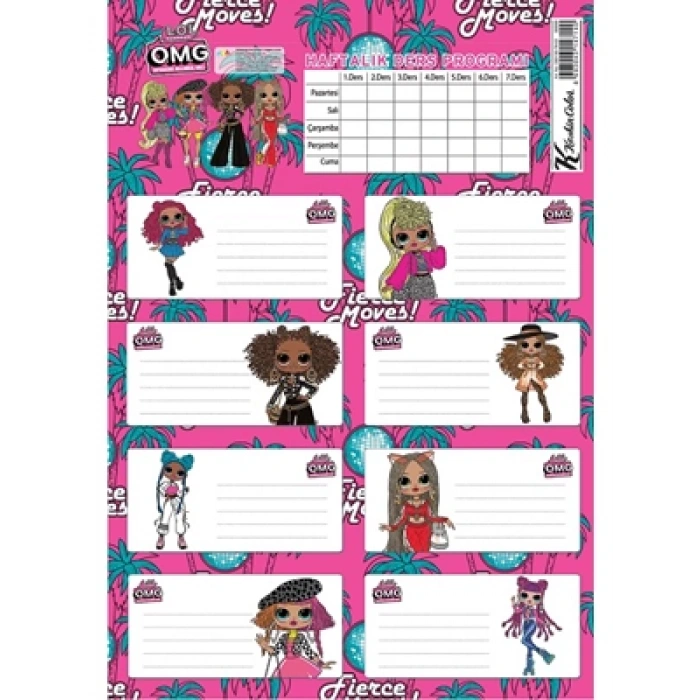 L.O.L. OMG Ders Programlı 3Lü Etiket