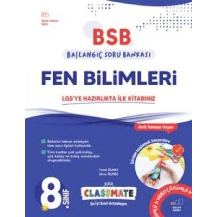 8. Sınıf Classmate Başlangıç Fen Bilimleri Soru Bankası