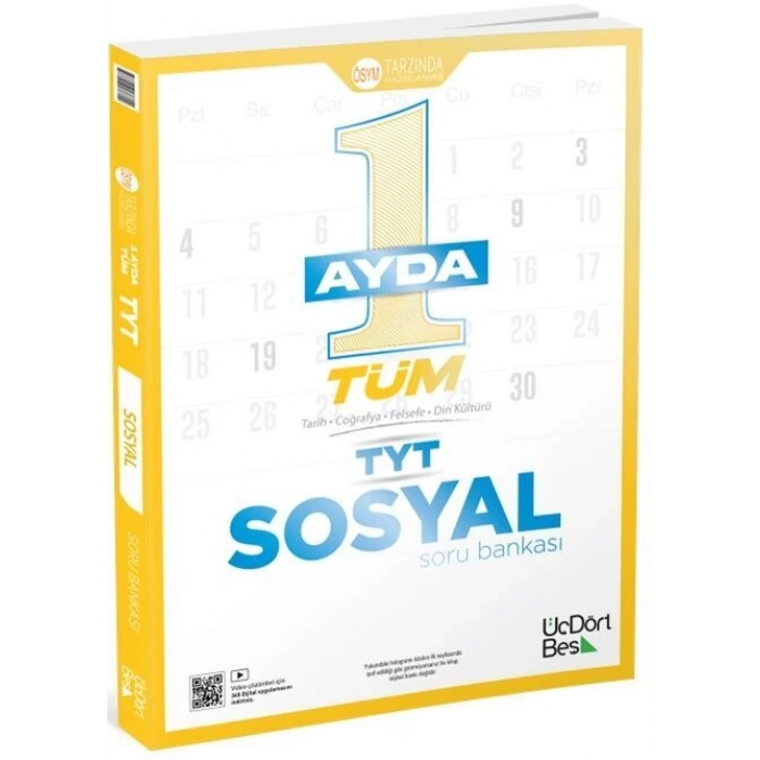 1 Ayda Tüm TYT Sosyal Soru Bankası