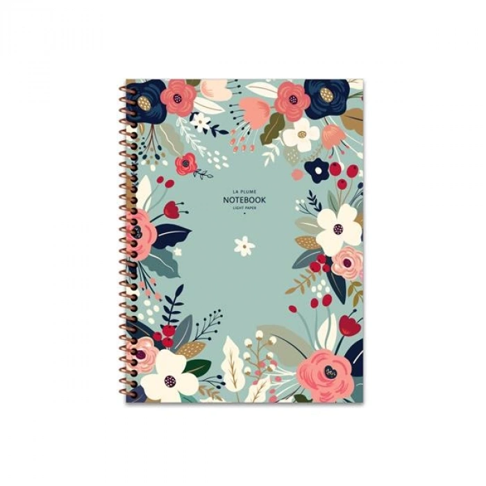 Keskin 16,5*22,5 80 Yp.Çiz. PP Kp.Spr. La Plume Flowers Defter