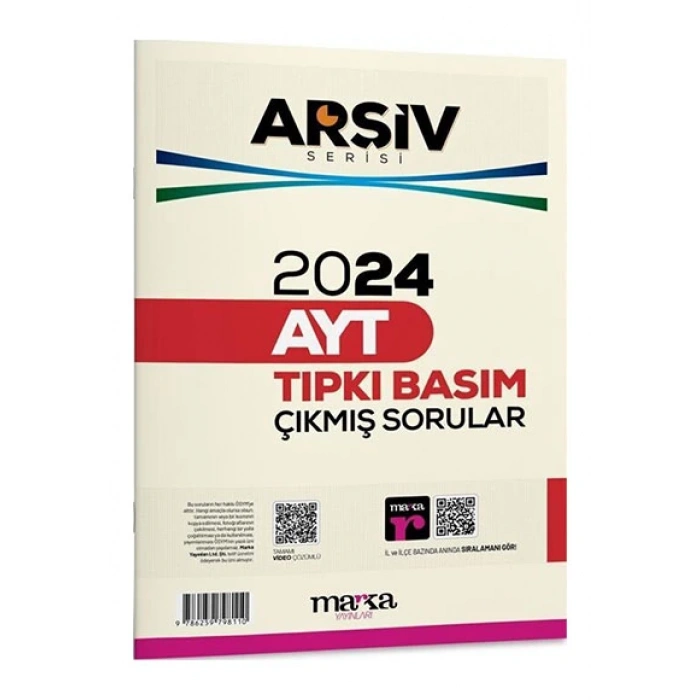 2024 AYT Arşiv Serisi Tıpkı Basım Çıkmış Sorular Tamamı Video Çözümlü