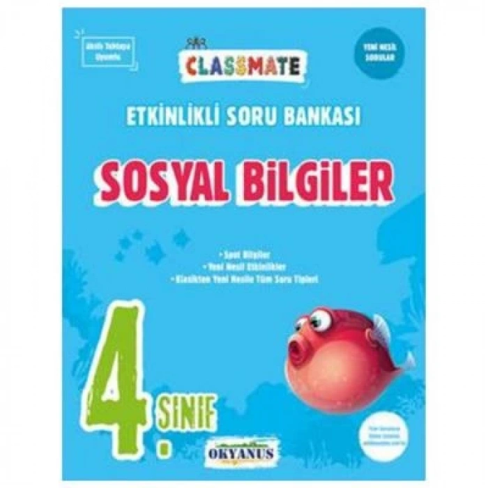 4. Sınıf Classmate Sosyal Bilgiler Etkinlikli Soru Bankası