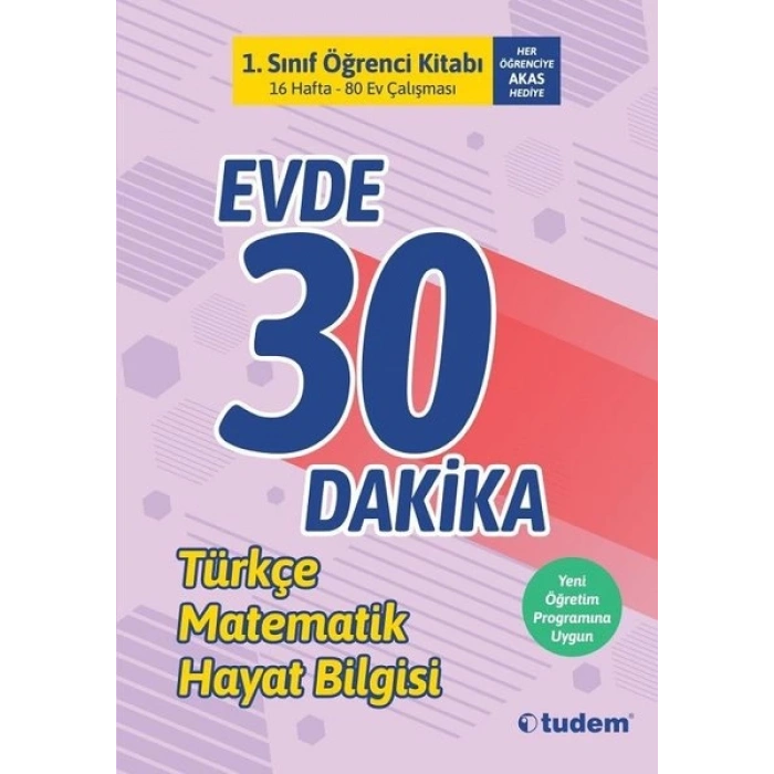 1.Sınıf Evde 30 Dakika Öğrenci Kitabı-Türkçe Matematik Hayat Bilgisi