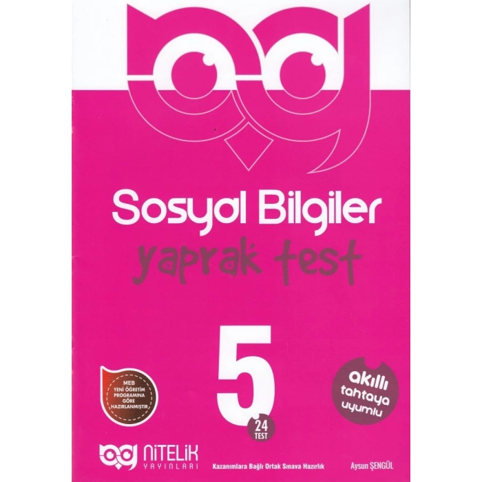 5. Sınıf Sosyal Bilgiler 24 Yaprak Test