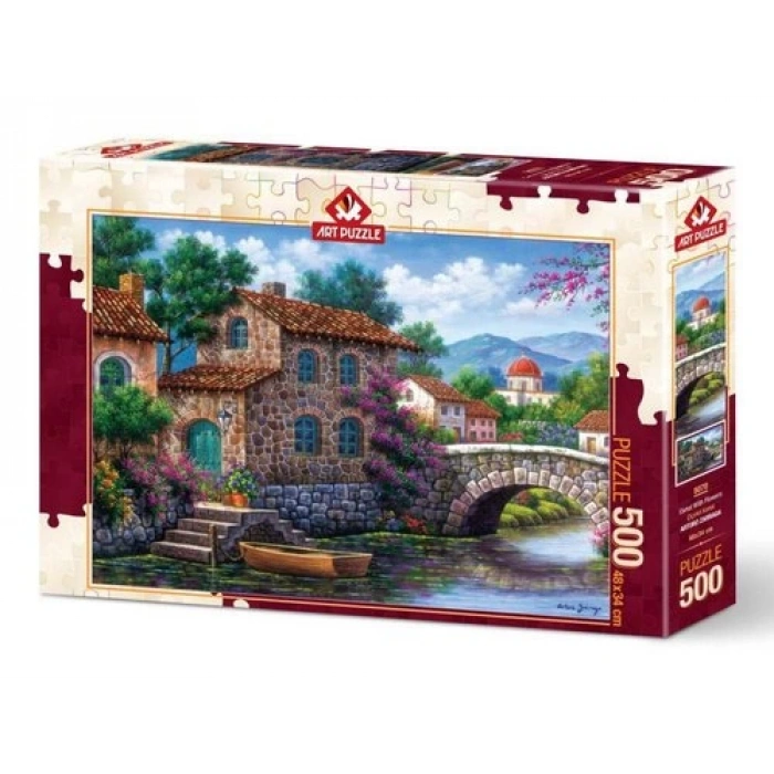 Çiçekli Kanal 500 Parça Puzzle