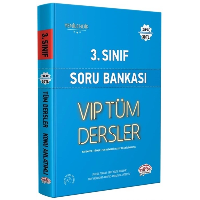 3. Sınıf VİP Tüm Dersler Soru Bankası