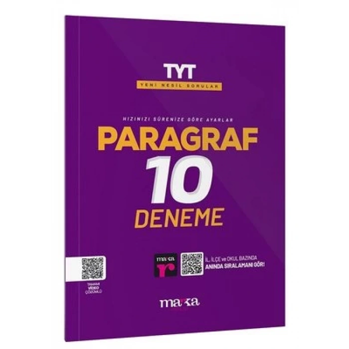 2025 TYT Paragraf 10 Deneme Tamamı Video Çözümlü Marka Yayınları