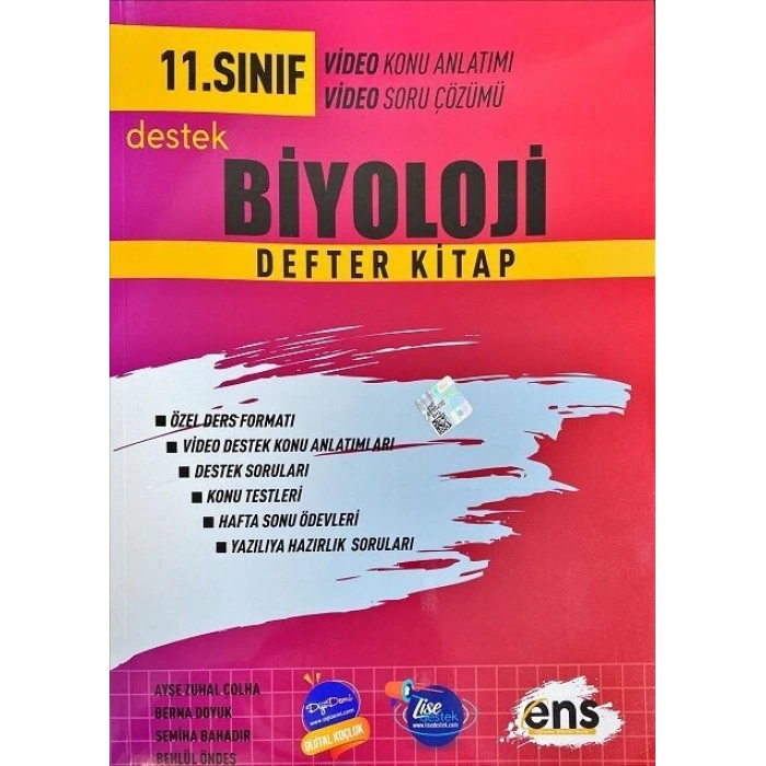11. Sınıf Biyoloji Destek Defter