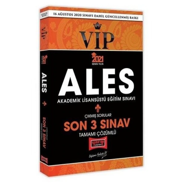 2021 ALES VIP Son 3 Sınav Tamamı Çözümlü Çıkmış Sorular