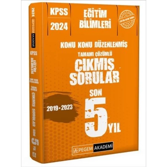 2024 KPSS Eğitim Bilimleri Konu Konu Düzenlenmiş Tamamı Çözümlü Çıkmış Sorular Son 5 Sınav