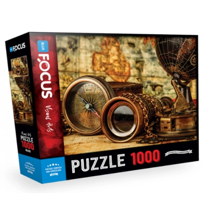Bf291 1000 Parça - Vintage Compass Andbinoculars (Nostaljik Pusula Ve
Dürbün) Bluefocus