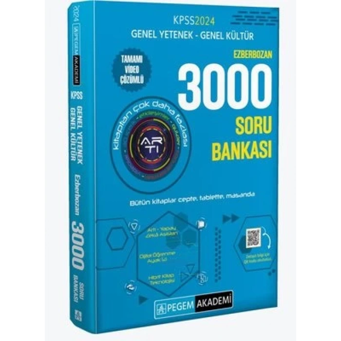 2024 KPSS Genel Yetenek Genel Kültür Ezberbozan 3000 Soru Bankası