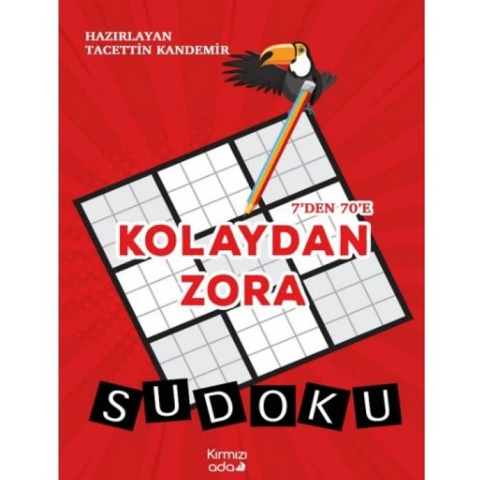 7’den 70’e Kolaydan Zora Sudoku (Renkli Basım)