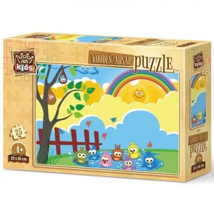 Banyo Zamanı 25 Parça Ahşap Puzzle