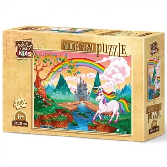 ökkuşağı Pony 100 Parça Ahşap Puzzle